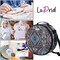 Embroidery Bag, Double-Layer Round Embroidery Project Storage Bag for Storing Embroidery Kits and Cross Stitch Kits, with Handle and Shoulder Strap, Totem, Bag Only
